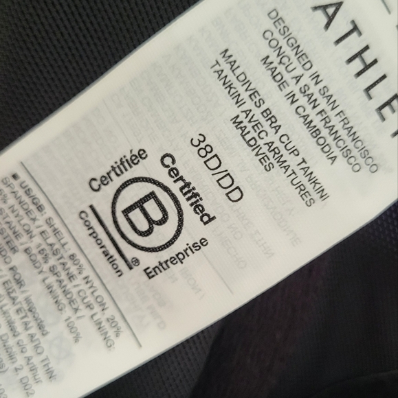 ATHLETA Maldives Bra Cup Tankini Cloud Blue Camo 38D/DD - Picture 9 of 9